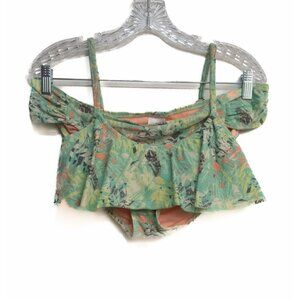 Xhilaration Womens Multicolor Floral Swimwear Bikini Off Shoulder Two Piece XL